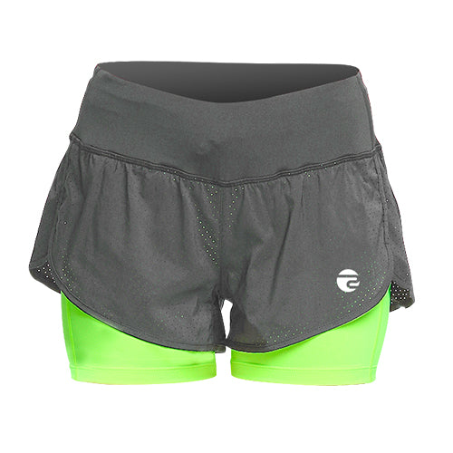 Short Dama Gris/Verde TALLA L